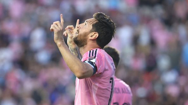 מסי שובר שיאים באינטר מיאמי (צילום: Leonardo Fernandez)