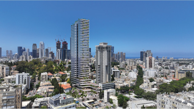 מגדל 38 קומות יוקם ברחוב ביאליק ברמת גן  (צילום: הדמיה: מילוסלבסקי אדריכלים)