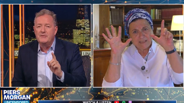 דניאלה וייס אצל פירס מורגן (צילום: צילום מסך רשת X)