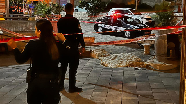 זירת האירוע ביפו (צילום: דוברות המשטרה)