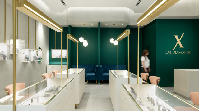 הסניף של רשת יהלומי מעבדה בקניון רננים (צילום: אורי לבני)