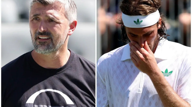 סטפנוס ציציפאס, גוראן איבניסביץ' (צילום: GettyImages)