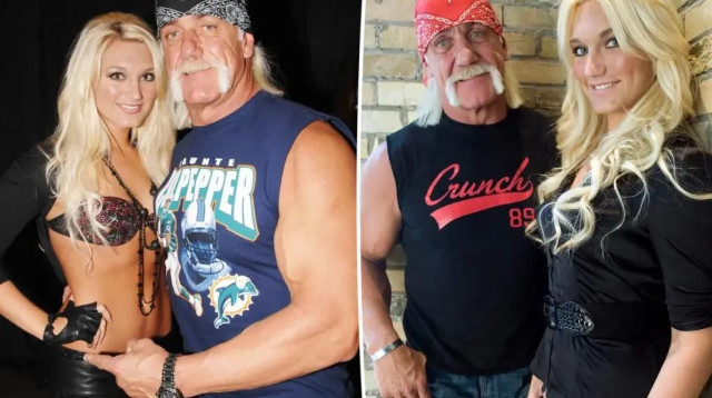 האלק הוגאן לצד בתו (צילום: צילום מסך, מתוך טוויטר)