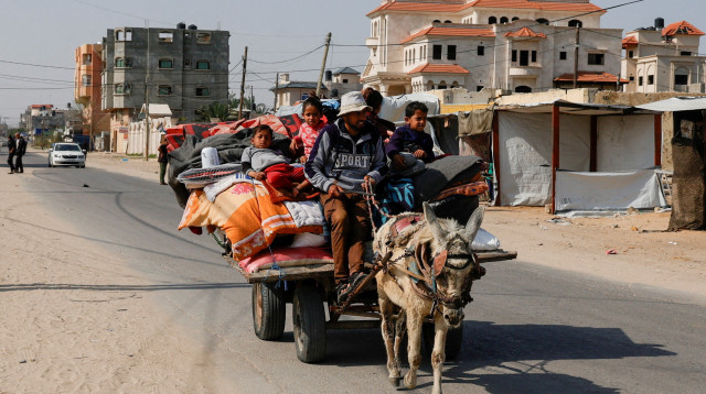 תושבי רצועת עזה ברפיח (צילום: רויטרס)