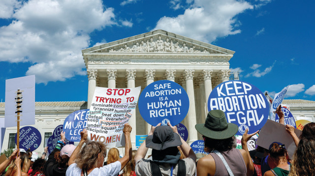 הפגנה בעד חופש בחירה סביב סוגיית ההפלות בארה"ב (צילום: רויטרס)