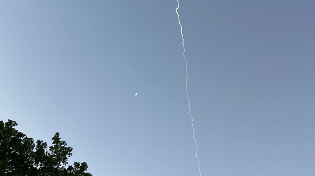 יציאת מיירט בערבה בעקבות שיגור מתימן (צילום: ללא קרדיט)