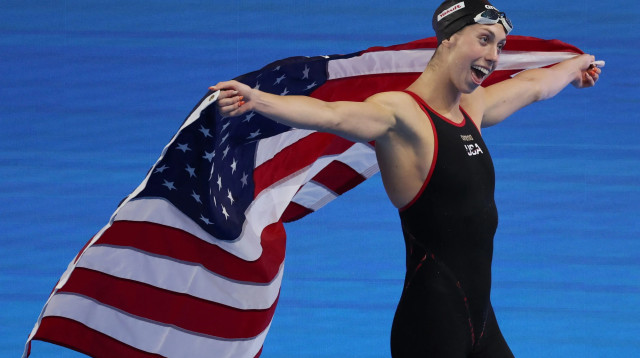 גרטשן וולש שחיינית אמריקאית (צילום: רויטרס)