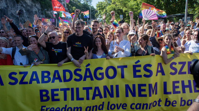 מצעד הגאווה בבודפשט (צילום: רויטרס)