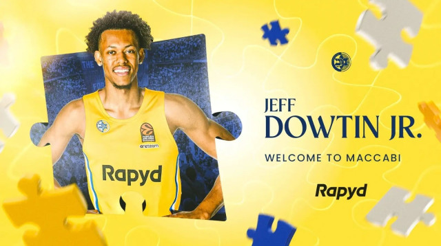 ג'ף דאוטין ג'וניור, מכבי תל אביב (צילום: אתר רשמי, מכבי תל אביב)