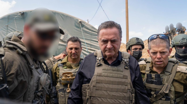 ישראל כ"ץ ברכס ה-70 בעזה  (צילום: אריאל חרמוני, משרד הביטחון)