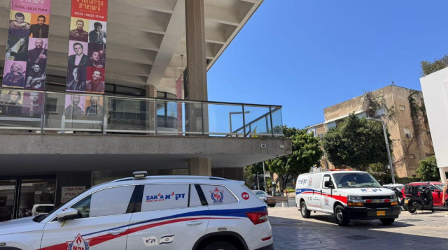 זירת נפילת הפועל בתל אביב (צילום: דוברות זק"א)