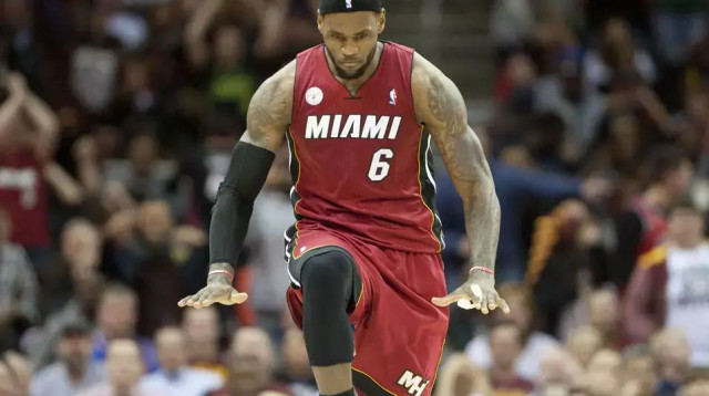 לברון ג'יימס, מיאמי היט (צילום: GettyImages, Jason Miller)