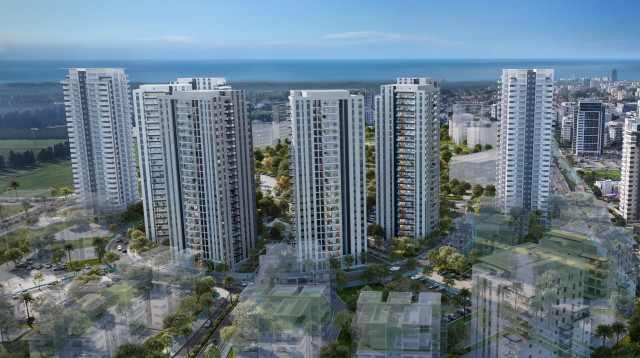 הדמיה של פרויקטים חדשים בחדרה (צילום: סטודיו Y)