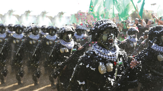 מצעד צבאי של חמאס בעזה, 2022 (צילום: רויטרס)