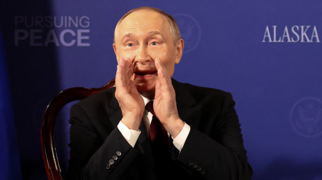 ולדימיר פוטין בפגישה עם טראמפ באלסקה (צילום: רויטרס)