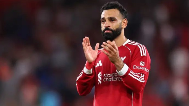 רגע שמסביר הרבה. סלאח דומע לאחר השריקה (צילום: GettyImages, Robbie Jay Barratt - AMA)