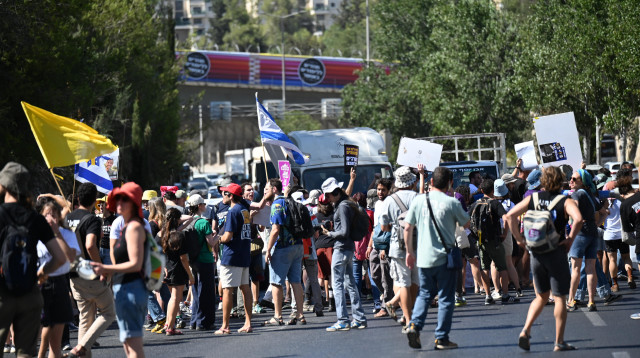 חסימת כבישים בירושלים (צילום:  יואב דודקביץ/TPS)