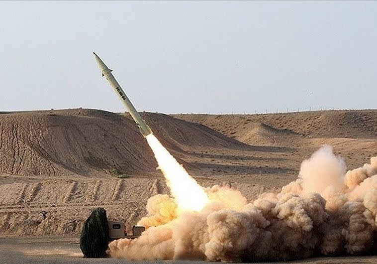 טיל פאתח איראני. צילום: סוכנות פארס
