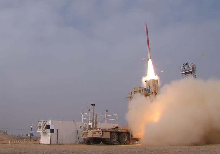 ניסוי במערכת שרביט קסמים. צילום: משרד הביטחון