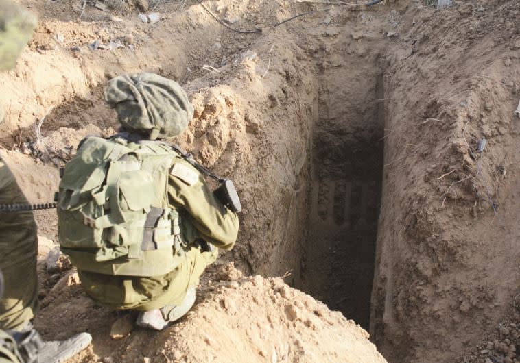 חשיפת מנהרה של חמאס. צילום: דובר צה&quot;ל