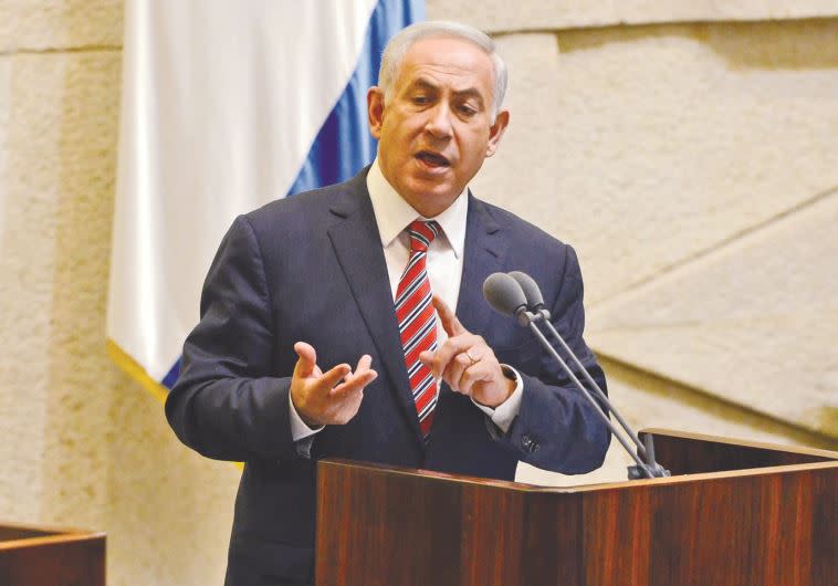 נתניהו בכנסת. צילום: רויטרס