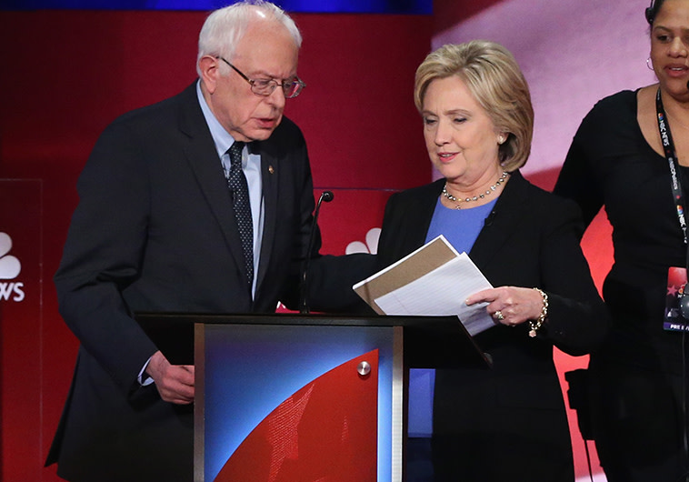 יתרשו לשנות את מדיניות אובמה כלפי ישראל, סנדרס וקלינטון. צילום: רויטרס