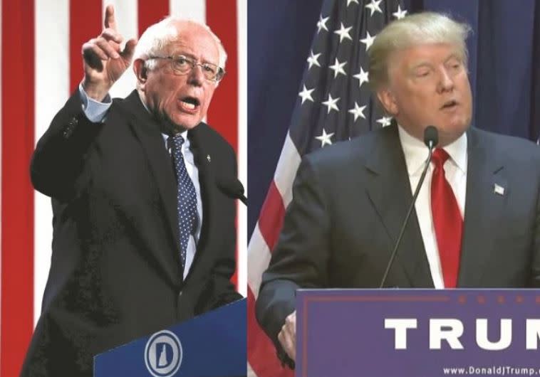 המועמדים של הכועסים, טראמפ וסנדרס. צילום: רויטרס