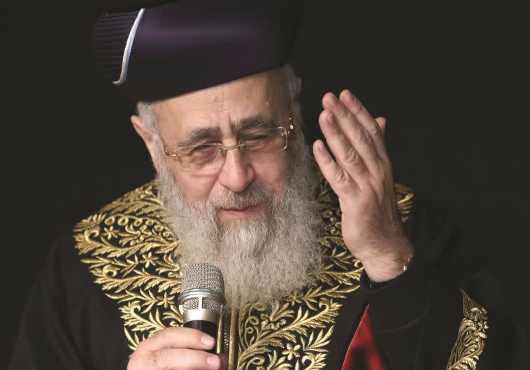 הרב יצחק יוסף. צילום: יעקב נחומי, פלאש 90