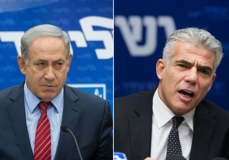 לפיד (מימין) ונתניהו