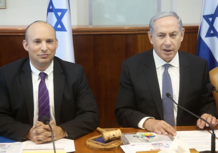 בנימין נתניהו ונפתלי בנט. צילום: אבשלום ששוני, פלאש 90