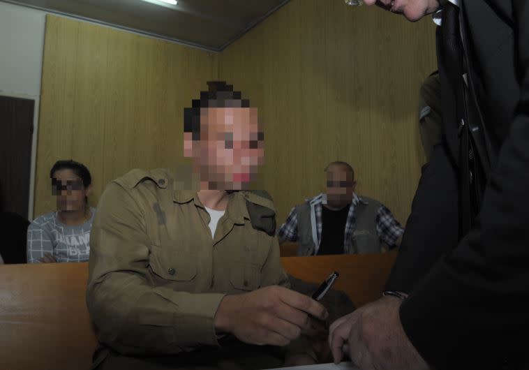 החייל החשוד בהריגת מחבל מנוטרל. צילום: אבשלום ששוני