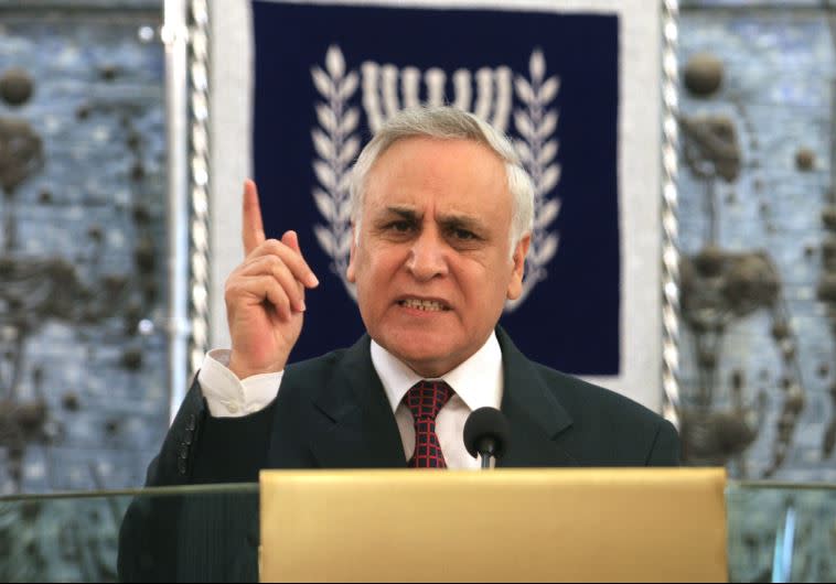 משה קצב. צילום: אוליבייר פיטוסי, פלאש 90