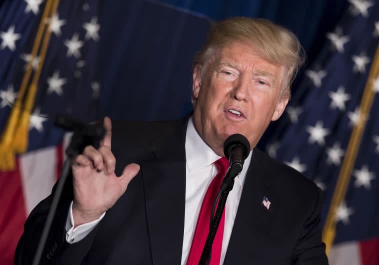 &quot;זונה מליגה ג'&quot;. טראמפ. צילום: רויטרס