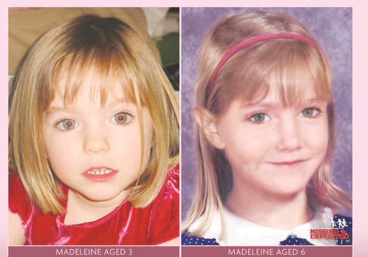 כרזה בחיפושים אחרי מדלן מקאן. צילום: רויטרס