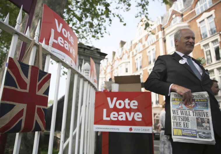 בריטניה במשאל העם על היציאה מהאיחוד.  צילום: רויטרס