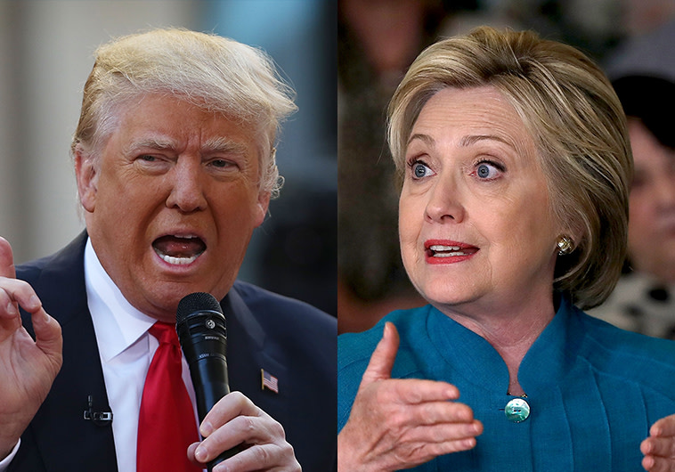 לא בהכרח ראש בראש? קלינטון וטראמפ. צילום: getty images