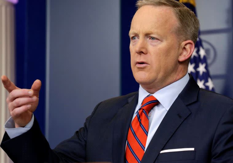 דובר הבית הלבן היוצא שון ספייסר. צילום: רויטרס