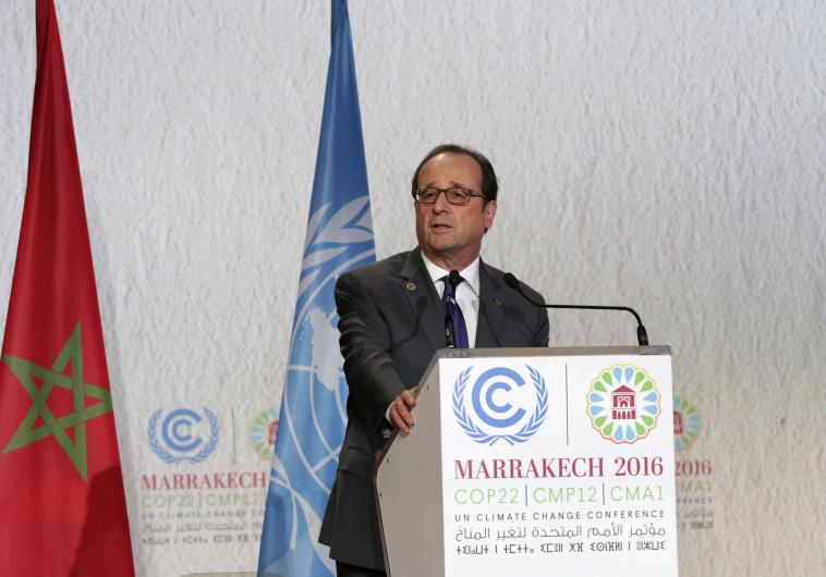 נשיא צרפת פרנסואה הולנד בוועידת האקלים, מרקש