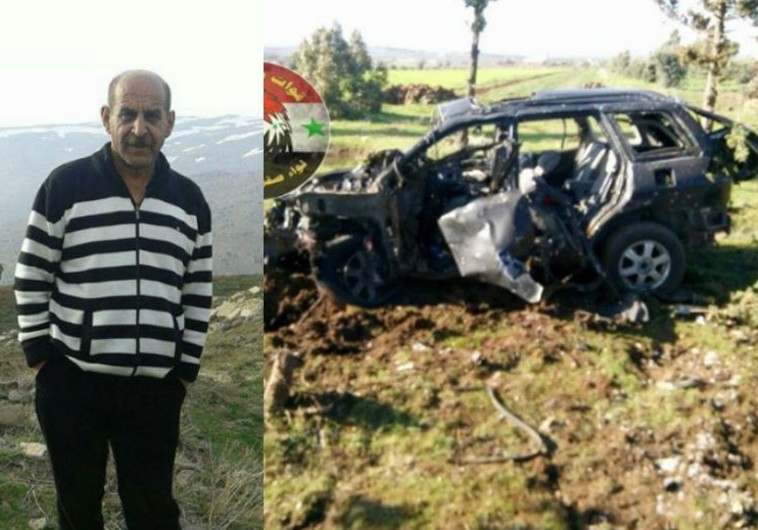הרכב שהופצץ בקונייטרה, על פי דיווחים סוריים