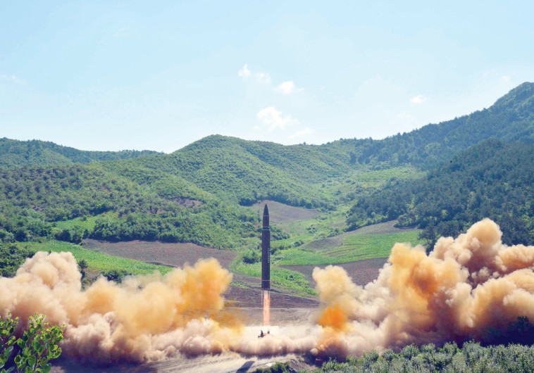 ניסוי טילים של קוריאה הצפונית. צילום: רויטרס