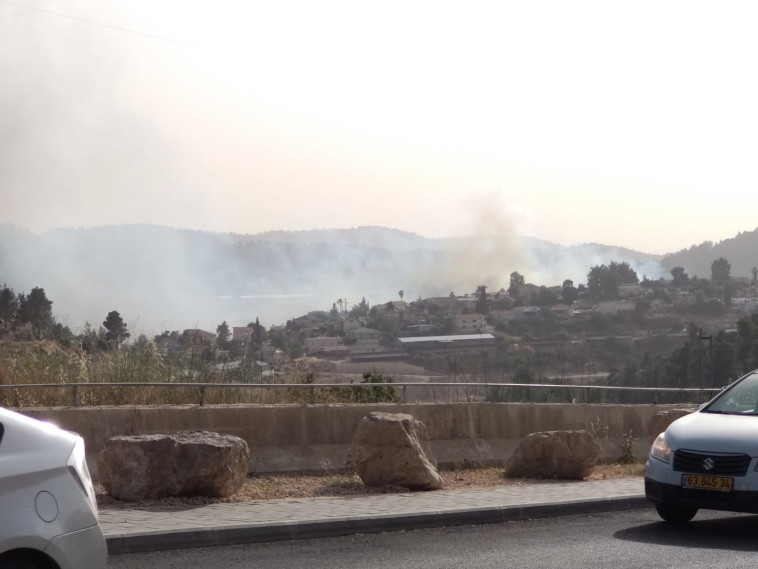 השריפה באבן ספיר. צילום: אביטל שרה כהן, טי פי אס