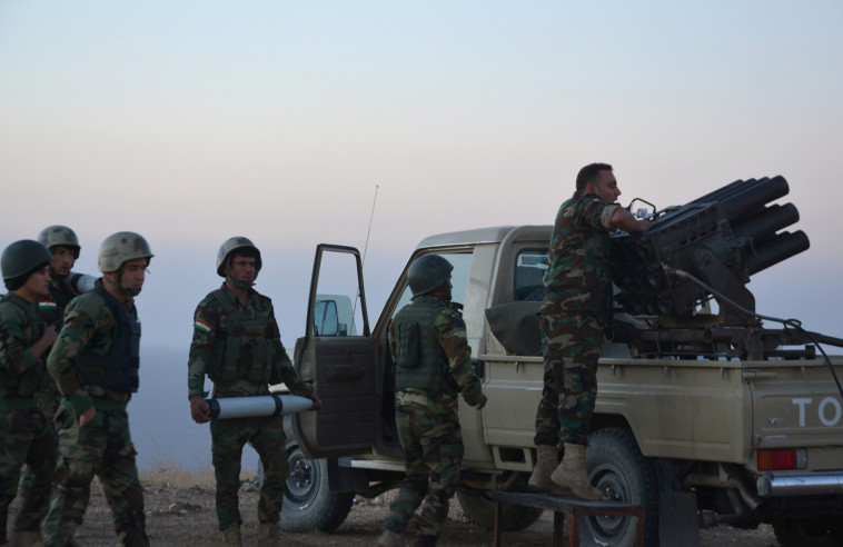 כוחות הפשמרנגה הכורדים בחזית מוסול. צילום: רויטרס