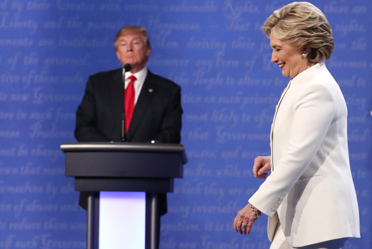 טראמפ וקלינטון במהלך קמפיין הבחירות. צילום: רויטרס