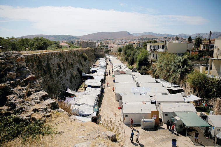 מחנה פליטים בקוס, יוון. צילום: רויטרס