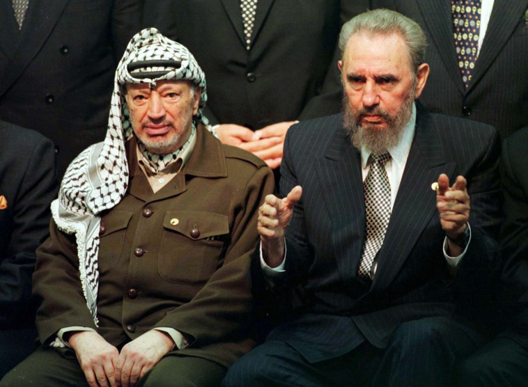 חברים למהפכה. פידל קסטרו ויאסר עראפת, צילום: רויטרס