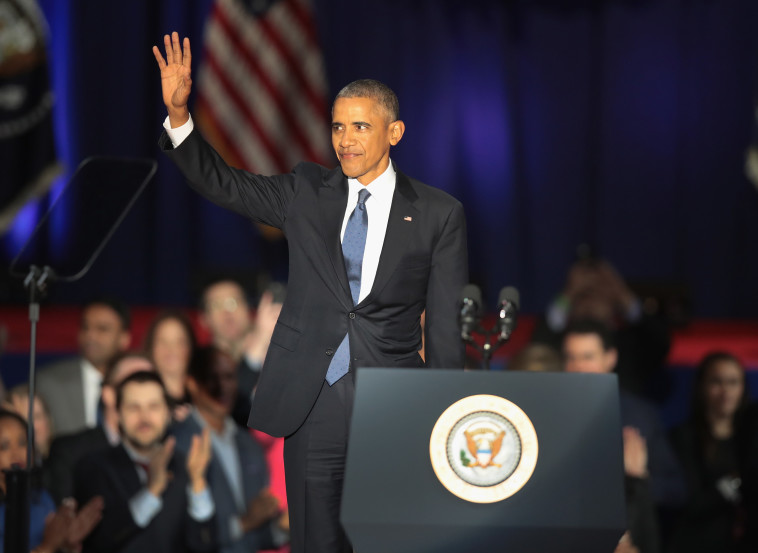 "תודה ושלום". ברק אובמה בנאום הפרידה מהאומה, צילום:Getty Images