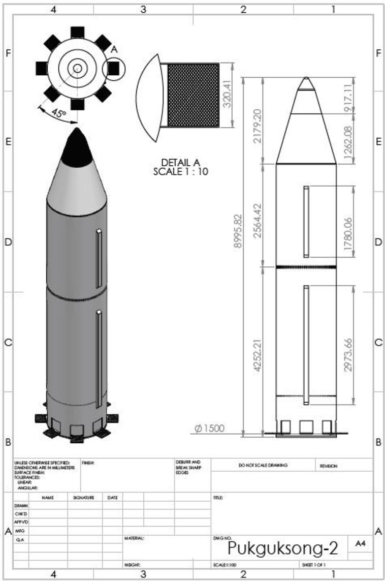 טיל הפוקגוקסונג 2. באדיבות טל ענבר, מכון פישר למחקר אסטרטגי אוויר וחלל