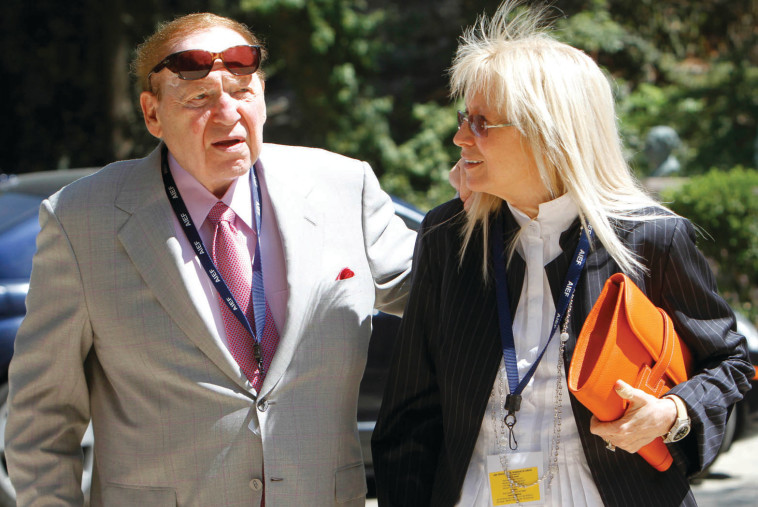 שלדון ומרים אדלסון. צילום: פלאש 90