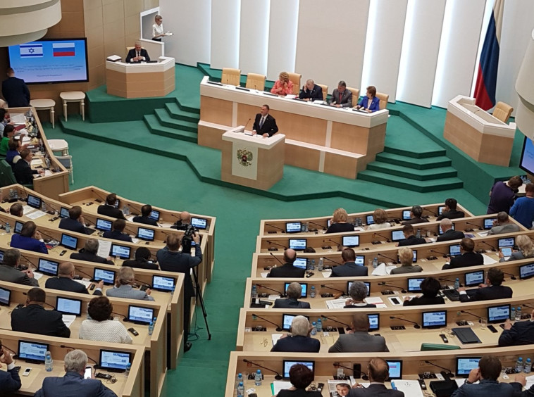 אדלשטיין בפרלמנט הרוסי. "סגירת מעגל". צילום: דוברות הכנסת