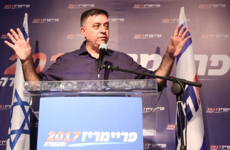 גבאי בנאום הניצחון. צילום: מרק ישראל סלם